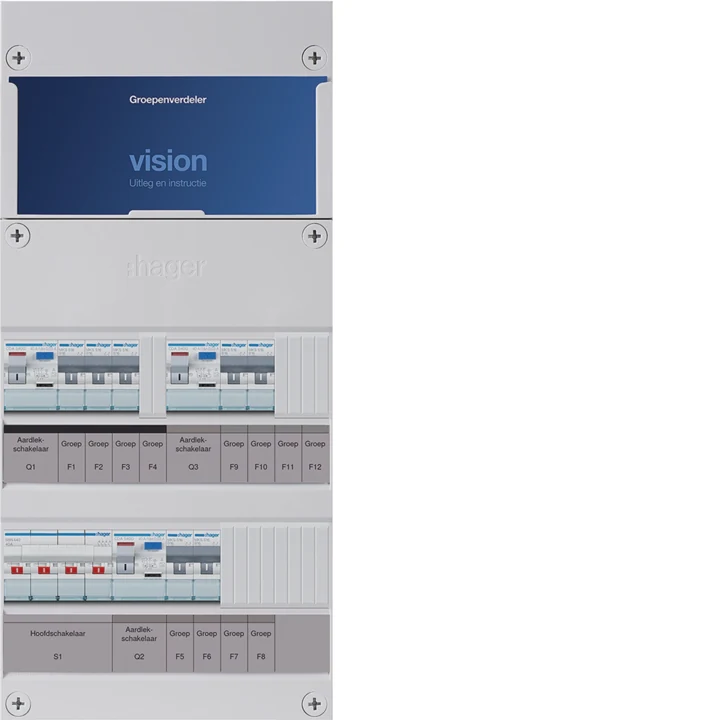 Hager Vision VKG322L 3-fase groepenkast met 7 groepen