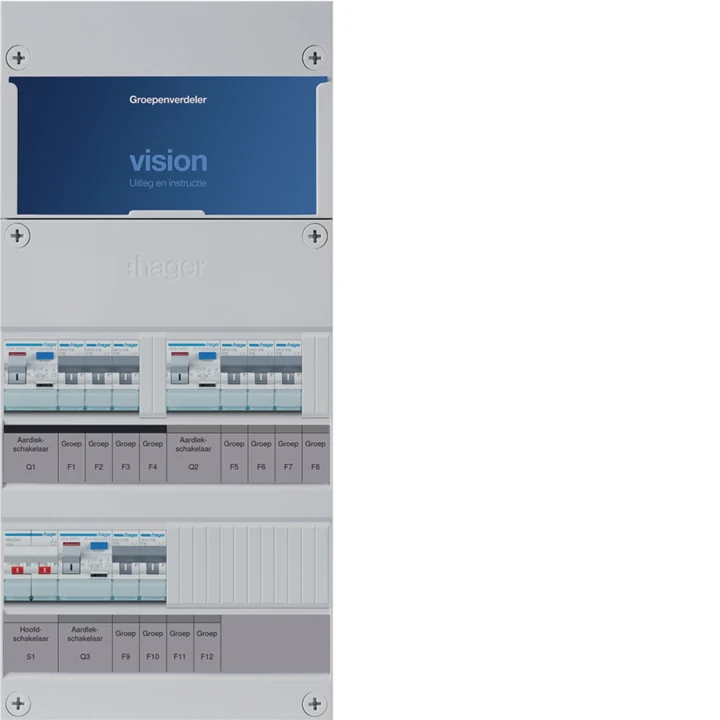 Hager Vision VKG323E 1-fase groepenkast met 8 groepen