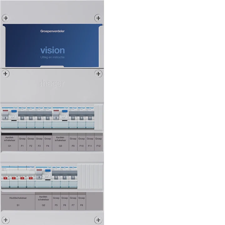 Hager Vision VKG433L 3-fase groepenkast met 10 groepen